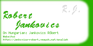 robert jankovics business card